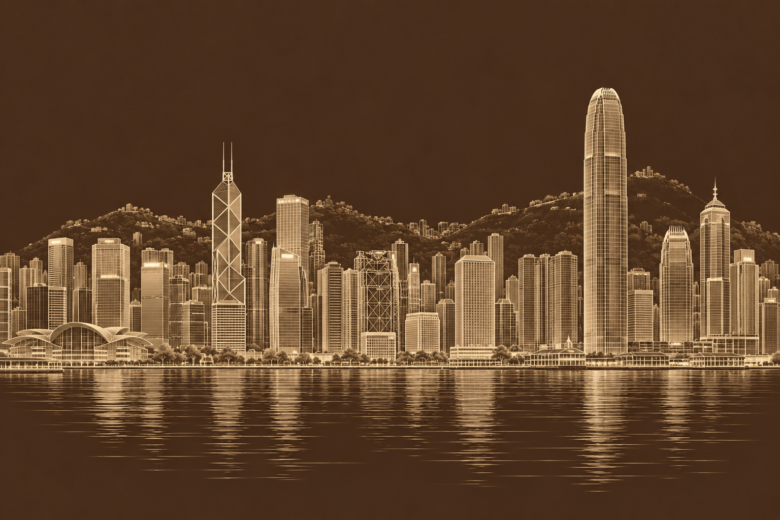 Hong Kong · Family wealth and governance · architectural illustration
