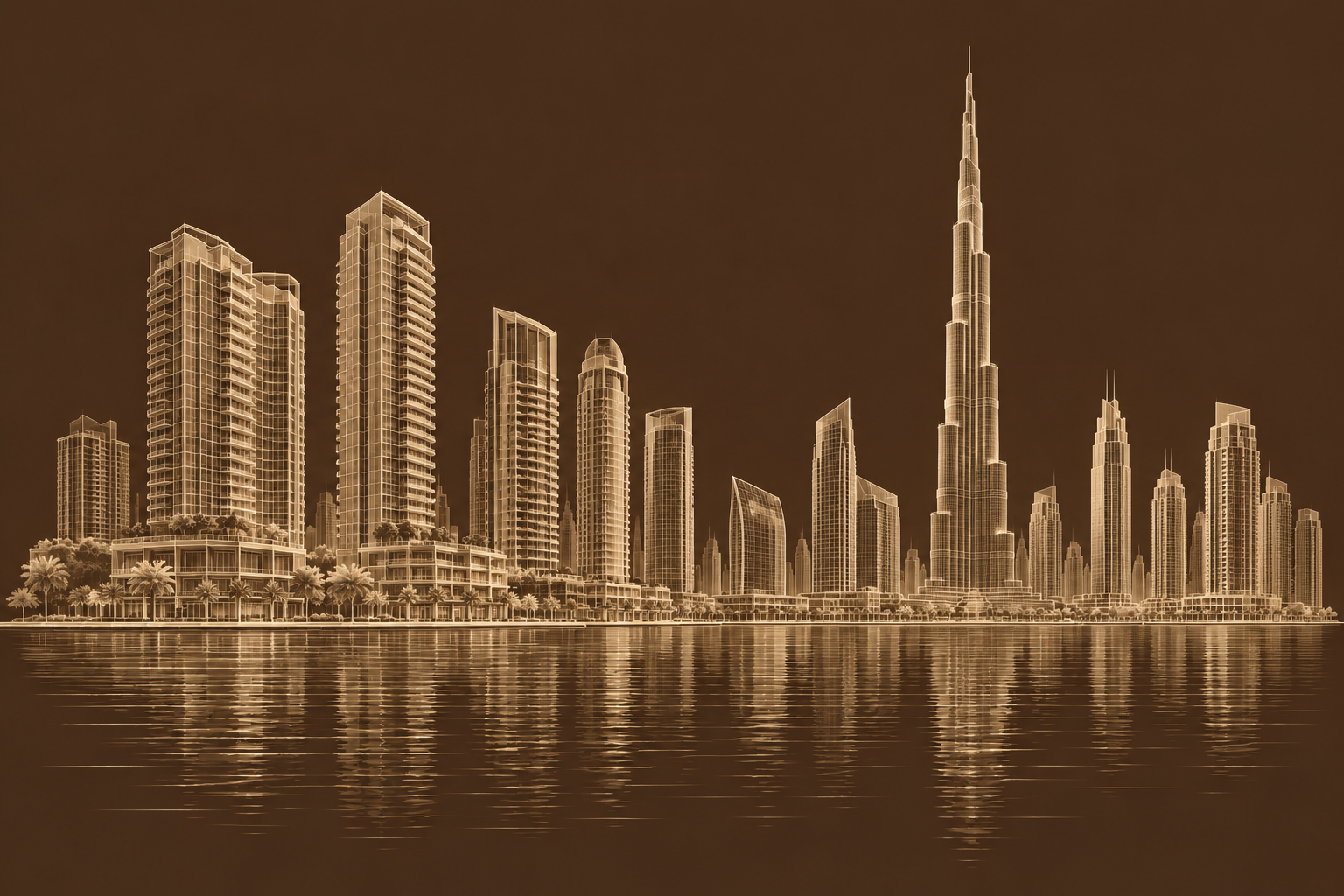 United Arab Emirates · Property and long-term residence · architectural illustration