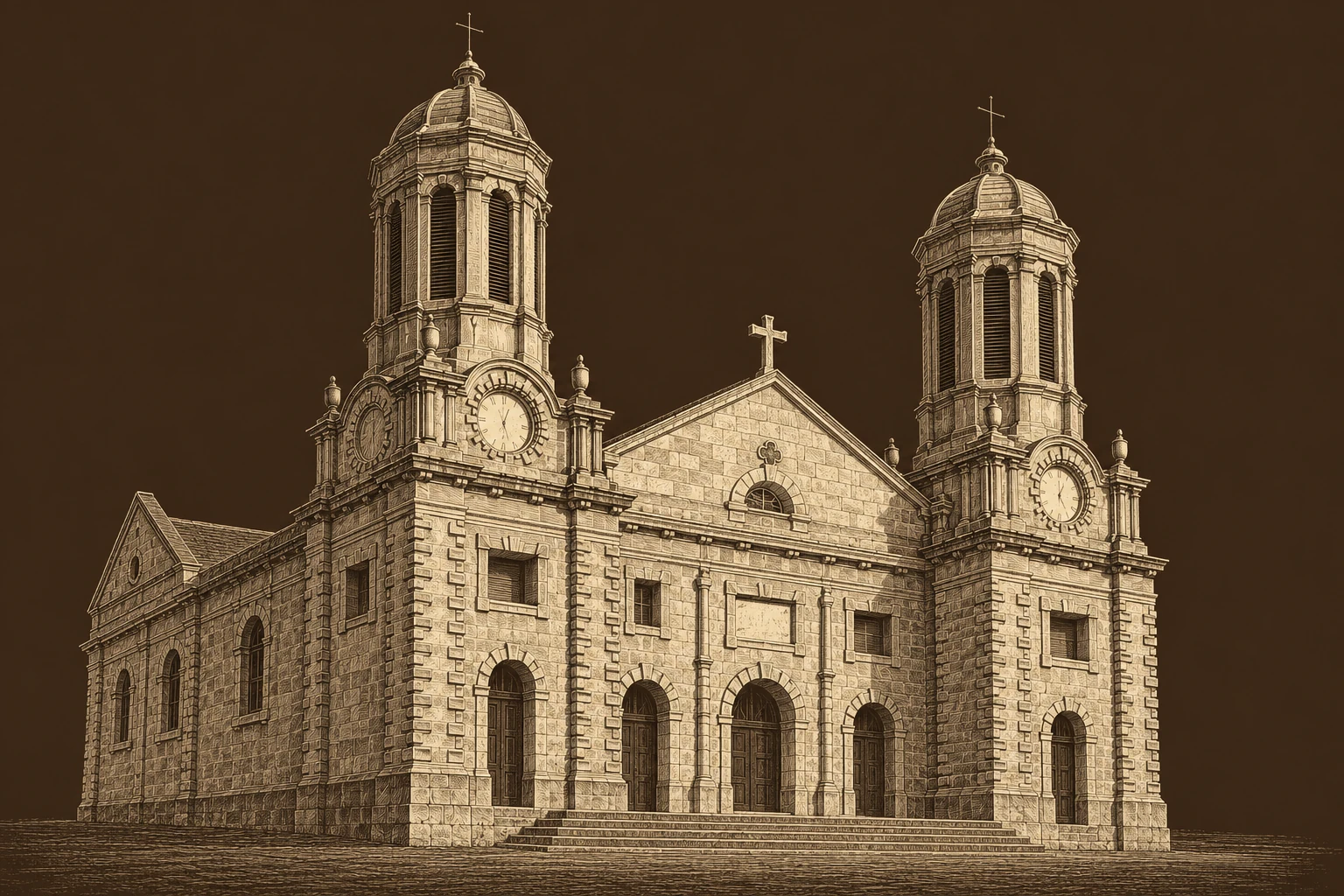 St John’s Cathedral, Antigua — illustration