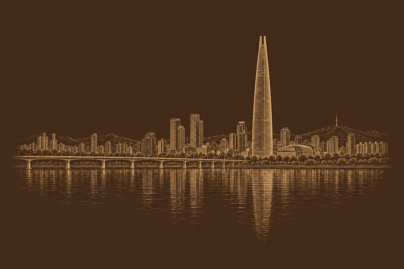 汉江与城市天际线 · 首尔